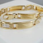 14 karaats heren bicolor armband