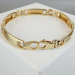 14 karaats heren bicolor armband