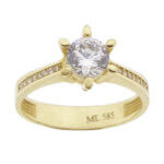 Christian 14 karaat gouden ring met zirkonia