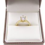 Christian 14 karaat gouden ring met zirkonia