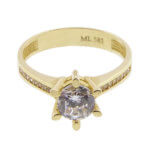 Christian 14 karaat gouden ring met zirkonia