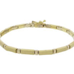 Christian gouden schakelarmband bicolor