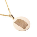 Geel gouden fingerprint hanger