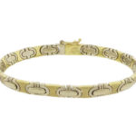 Gouden Christian bicolor schakelarmband