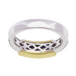 Gouden Christian ring met saffier en diamant