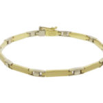 Schakelarmband gouden bicolor Christian