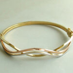 Tricolor gouden slavenarmband