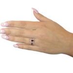 Wit gouden diamanten ring met citrien