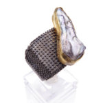 Zilveren ring met parelmoer