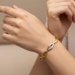 14 karaat bicolor Christian armband