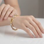 14 karaat bicolor Christian armband