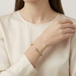 14 karaat bicolor Christian armband