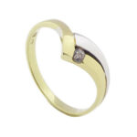 Christian bicolor zirkonia ring