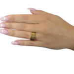 Geel gouden fantasie ring