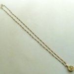Occasion gouden collier en hanger met diamant