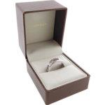 Wit gouden ring met diamanten en roze beryl