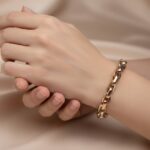 14 karaat ovalen tricolor armband