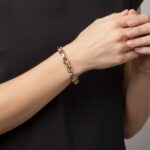 14 karaat ovalen tricolor armband