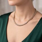 Gouden bicolor dames collier