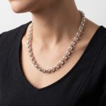 Zilveren jasseron ovaal collier