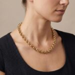 14 karaat geel gouden jasseron collier