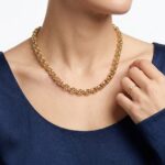 14 karaat geel gouden jasseron collier