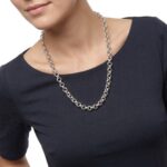 Zilveren collier met schakel