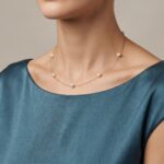 Gouden collier met parels