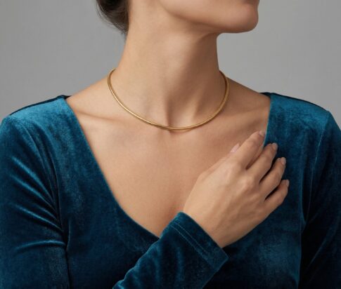 Geel gouden spang collier