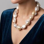 Barok parel collier met zoutzee parels