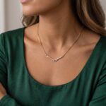 Bicolor gouden collier met diamant