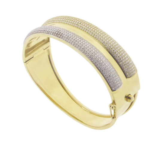 Christian 14 karaat geel gouden armband met zirkonia