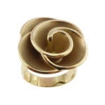 Geel gouden ring bloem model