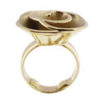 Geel gouden ring bloem model