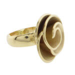 Geel gouden ring bloem model