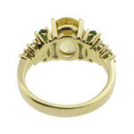 Gouden ring met citrien en smaragd