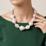 Barok parel collier met zoutzee parels