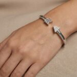 Zilveren zirkonia armband speer model