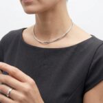 Wit gouden omega collier