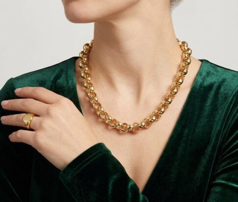 Jasseron geel gouden collier