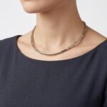 Bicolor gouden spang collier