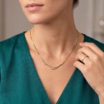 Bicolor gouden collier met diamant
