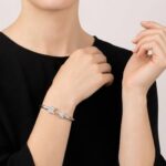 Zilveren zirkonia armband speer model