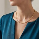 Geel gouden spang collier half rond