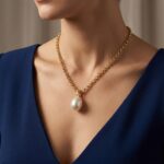 Single pearl zoetwaterparel collier