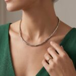 Bicolor gouden spang collier