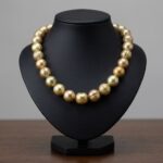Goudkleurige zoetwaterparel collier