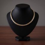 Gouden bicolor dames collier