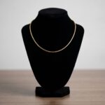 Gouden spang collier rond