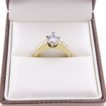 14 karaats bicolor gouden zirkonia ring